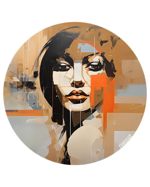 Tricou barbati Portret Geometric