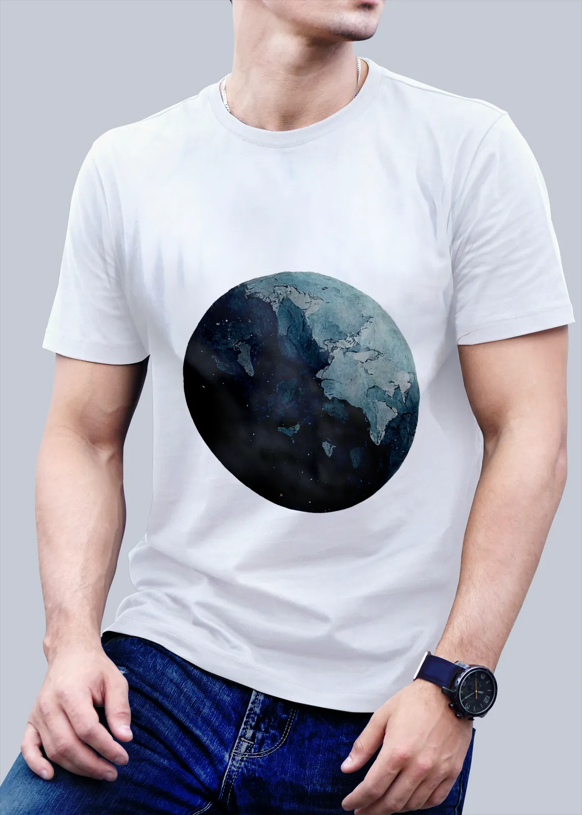 Tricou Dark blue planet