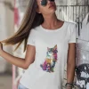 Tricou dama Brush Cat
