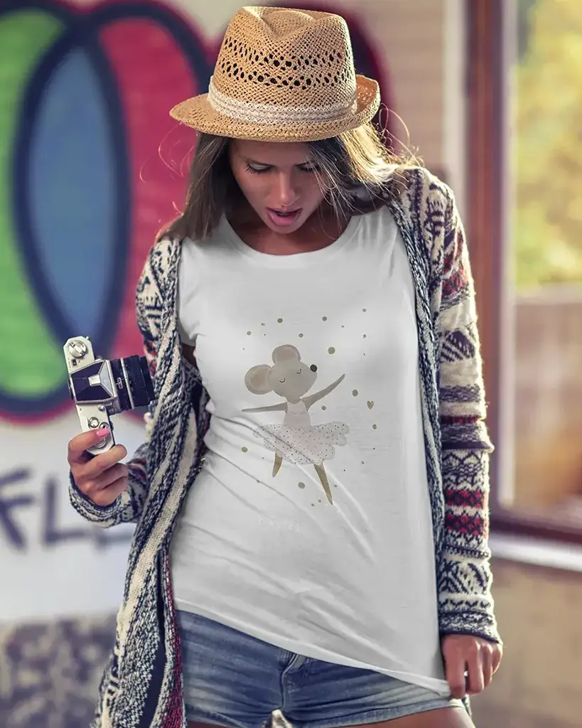 Tricou dama Dancing Mouse