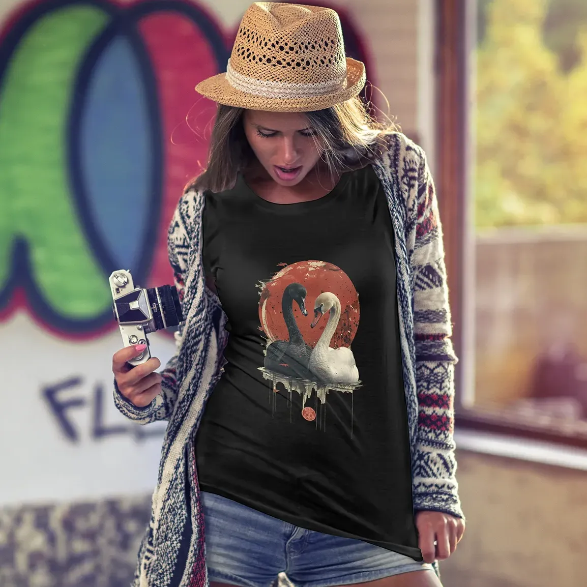 Tricou dama Two Swans