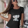 Tricou dama Cute baby elephant