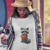 Tricou dama Love Racoon