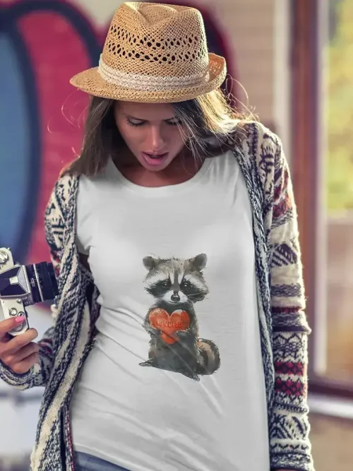 Tricou dama Love Racoon