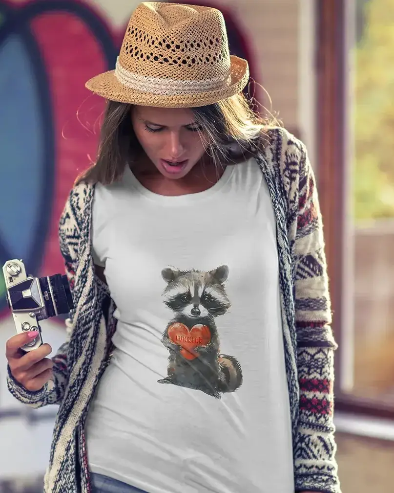 Tricou dama Love Racoon