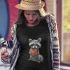 Tricou dama Love Racoon