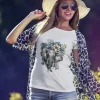 Tricou dama Elefant cu floare