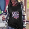 F47.Girl Power1-negru Tricou dama Girl Power Roz