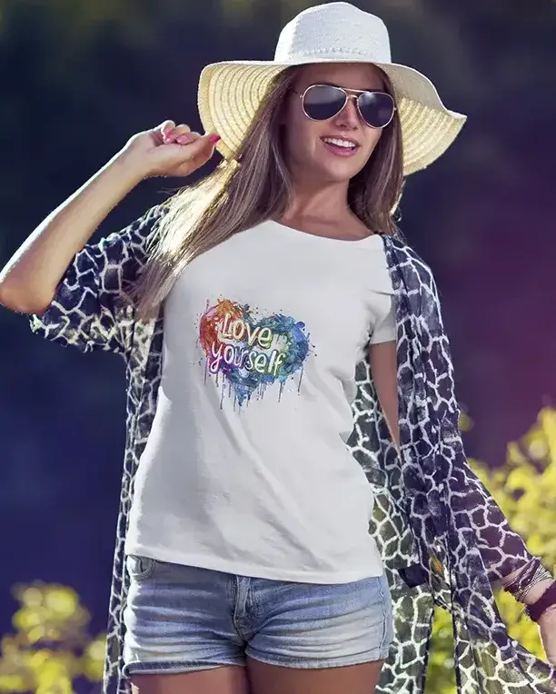 Tricou dama Love Yourself inimioara