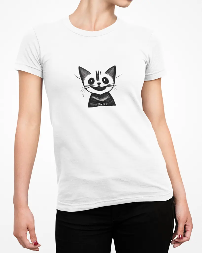 Tricou dama Cute cat face 2