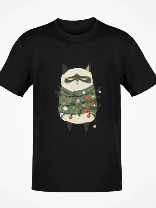 Tricou pisica craciun grumpy